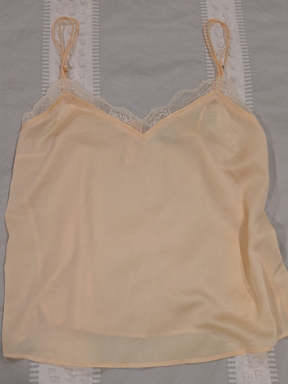 Abercrombie & Fitch soft yellow Lace Trim Cami